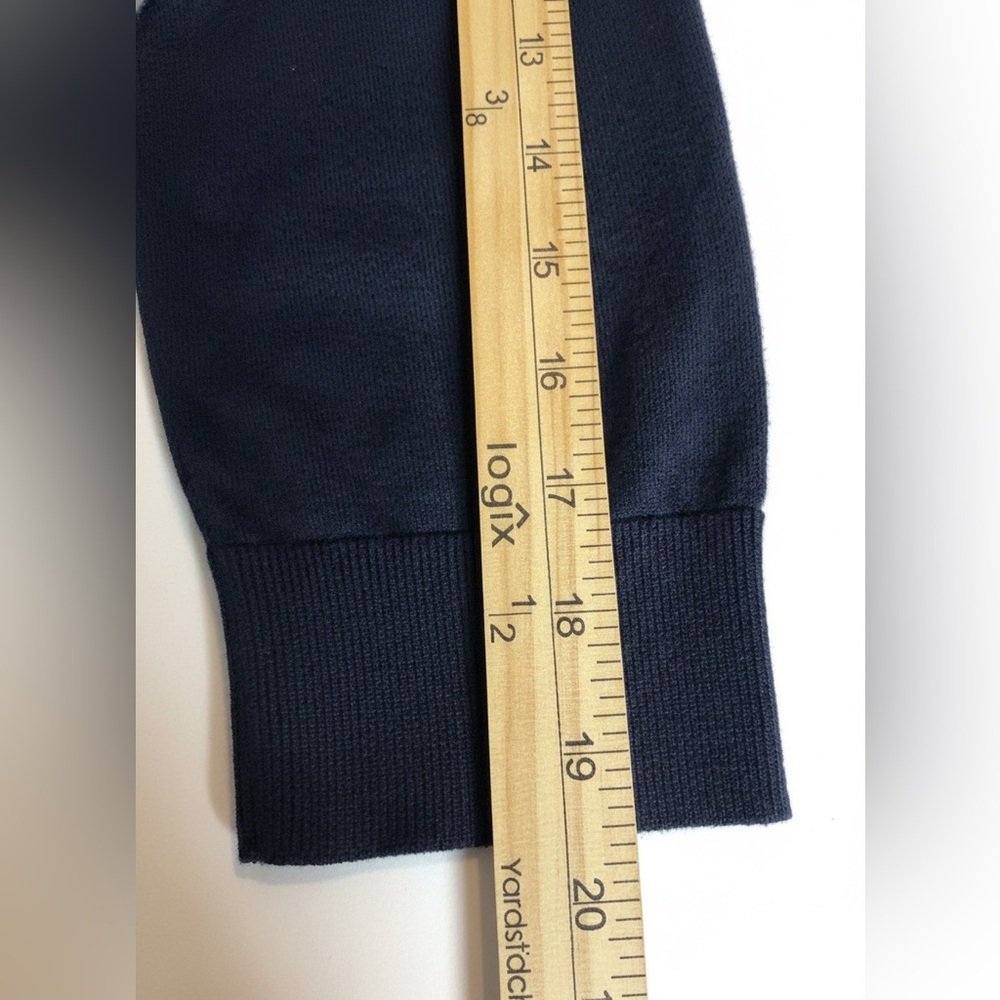 Talbots Navy Blue 3/4 Sleeve Button-Front Cardigan Sweater - Size XL - Picture 4 of 7